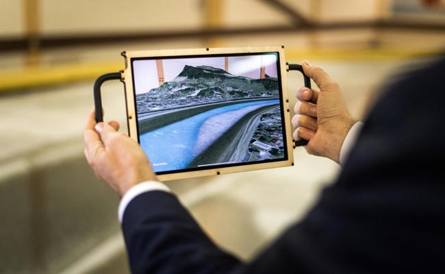 Rhesi-Modell: Besucher erhalten Tablets für erweiterte Realität
