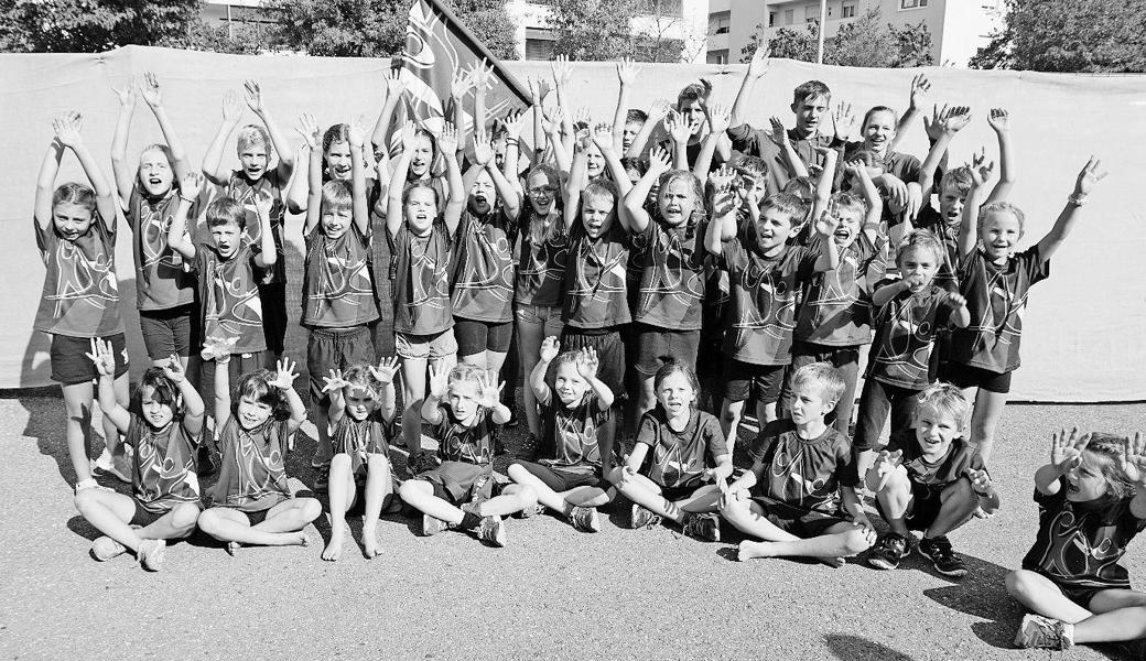 Die Jugi des STV Marbach am Jugendturnfest.  Bild: pd