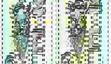Am Hund a Hütta, ar Katz a guats Klo, /da honds verdeant, da kond mör no verstoh. / aber itz, ar Staatsstroos mit Sitzplatz / a drüüstöckigs Huus - tutsch för d Katz. Am Hund a Hütta, ar Katz a guats Klo, /da honds verdeant, da kond mör no verstoh. / aber itz, ar Staatsstroos mit Sitzplatz / a drüüstöckigs Huus - tutsch för d Katz.