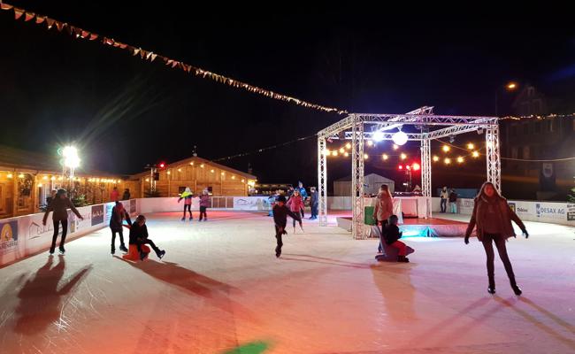 Eisbahn zum Stosswirt  zurück auf dem Stossplatz