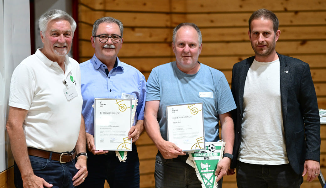 Der St.Galler Fussballverband freut sich aufs 100-Jahr-Jubiläum und ehrt zwei Funktionäre