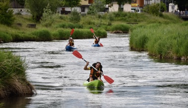 Im ganzen Dorf waren Sportlerinnen und Sportler unterwegs