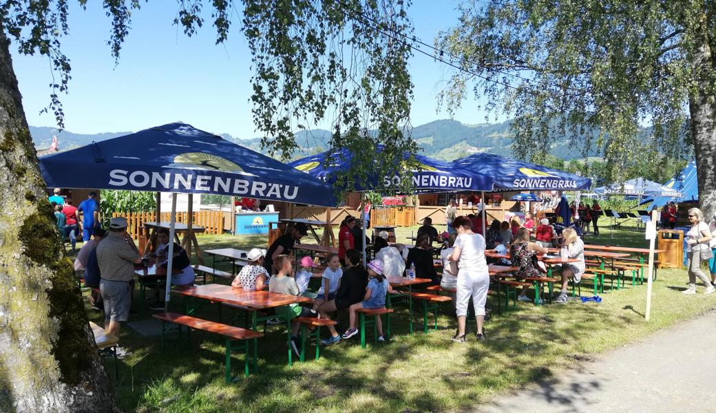 Der Gastrobereich kann unabhängig vom Maislabyrinth besucht werden. 