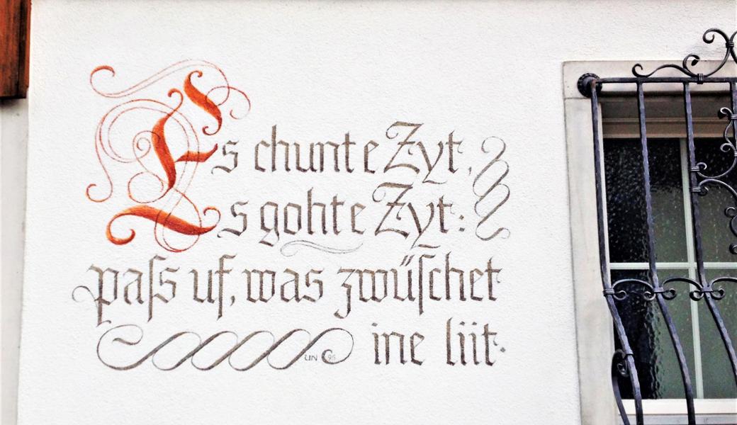 «Es chunt e Zyt, es goht e Zyt: pass uf, was zwüschet ine liit.»  