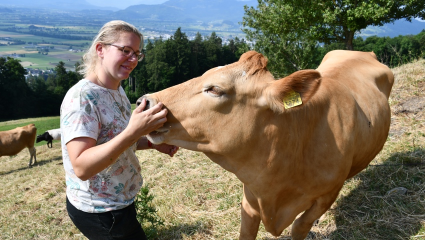 Die Tiere der Familie Sturzenegger sind sehr zutraulich. 
