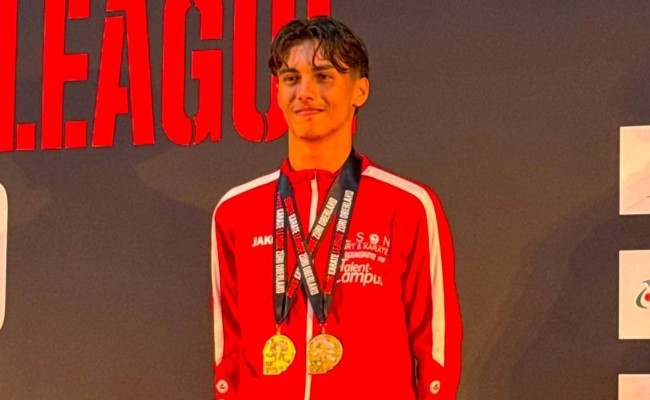 Doppelsieg für Elija Sieber an der Swiss Karate League