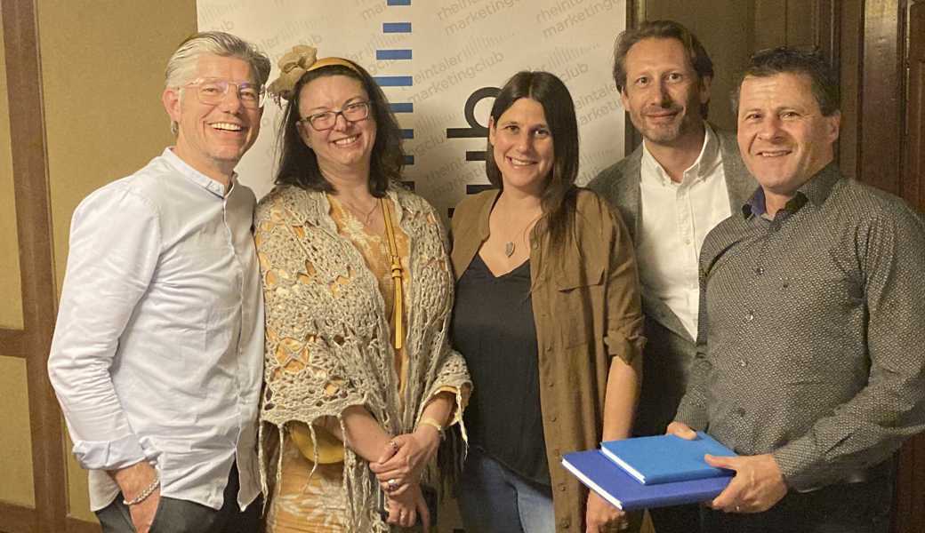 Luden zur RMC-Hauptversammlung nach Altstätten (v. l.): Simon Ender, Margit Hinterholzer, Martina Jenny, Willy Tanner und Berni Köppel.  