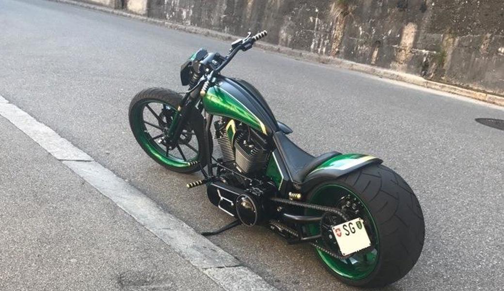 Das gestohlene Motorrad.