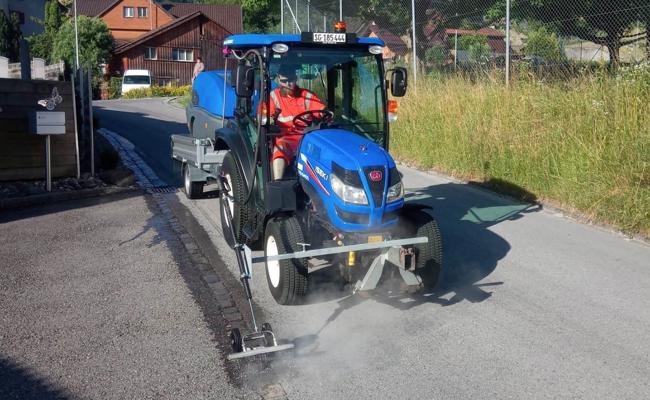 Heisses Wasser gegen Unkraut