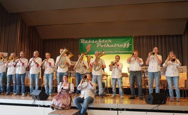 Räbschter Polkatreff bringt am Sonntag drei Blaskapellen auf die Bühne in der Progyhalle