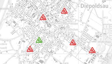 Karte mit Strassen-Baustellen ist  online