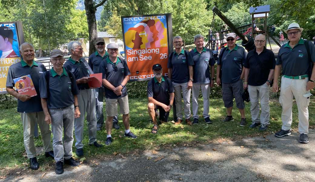 Sängerdelegation vom Männerchor Au Berneck bei den Bregenzer Festspielen