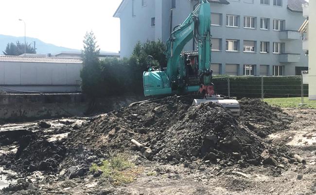 Aushubarbeiten am Hirschenweg haben begonnen