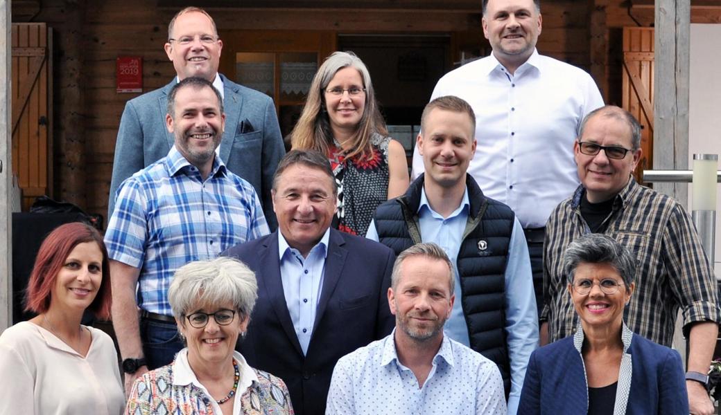 Vorne (von links): Claudia Jenny, Gaby Eigenmann, Titus Frei, Sarah Peter Vogt. Mitte (v. l.): Kurt Rüdisühli, Reto Schmidheiny, Thomas Graf, Markus Seitz. Oben (v. l.): Christoph Rütsche, Karin Kapferer und Martin Ammann.