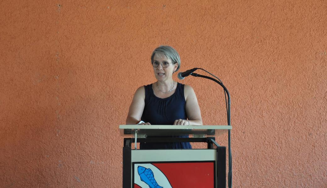 Andrea Schöb, Vizepräsidentin des Kantonsrats, hielt die Festrede.