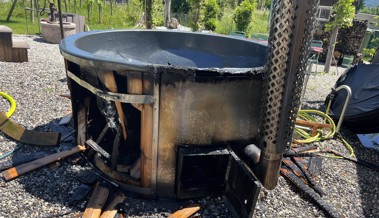 In Diepoldsau brannte ein Badefass - die Feuerwehr konnte rasch löschen