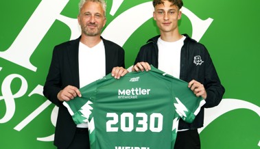 Nino Weibel unterschreibt beim FCSG einen Vertrag bis 2030