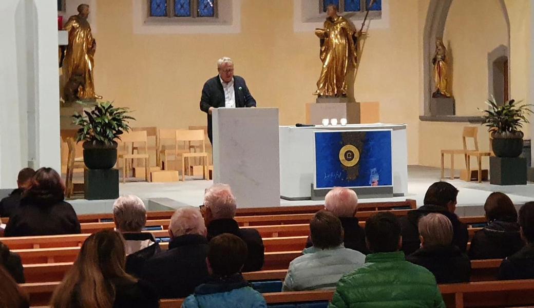 Präsident Pirmin Hutter führte durch die Versammlung, die in der katholischen Kirche Marbach stattfand.