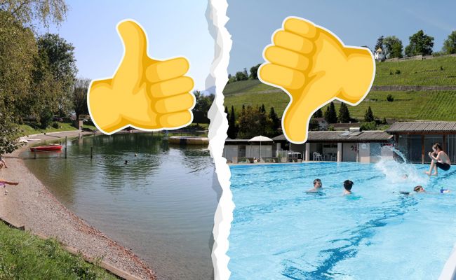 Baden im Naturgewässer? Oder doch lieber im Schwimmbad?