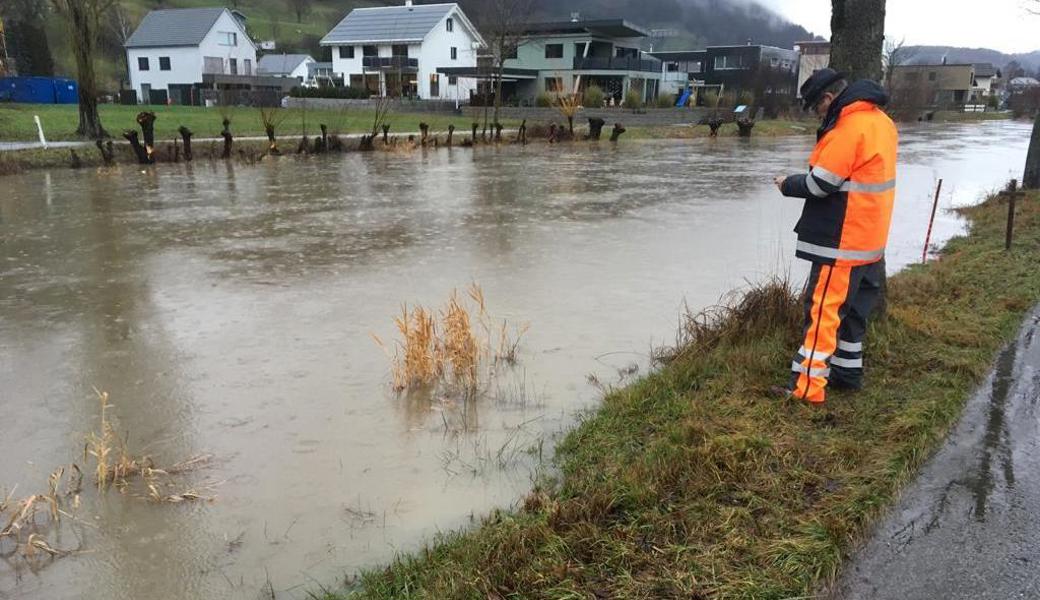 Der Rheintaler Binnenkanal in Rüthi am Montagvormittag.