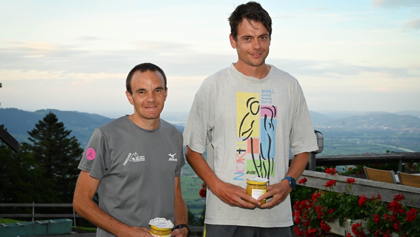 Jack Wood (rechts) gewann den Schwammlauf 2024 vor dem Vorarlberger Patrick Spettel. Jack Wood (rechts) gewann den Schwammlauf 2024 vor dem Vorarlberger Patrick Spettel.