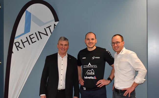 Alpha RHEINTAL Bank unterstützt die 1. Herrenmannschaft des HC Rheintal