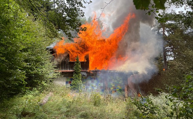Einfamilienhaus auf der Krete ob Altstätten abgebrannt
