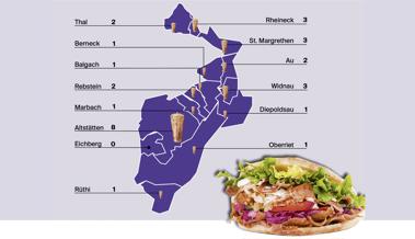 Mit alles, ohne scharf: So viele Kebab-Buden gibt es im Rheintal