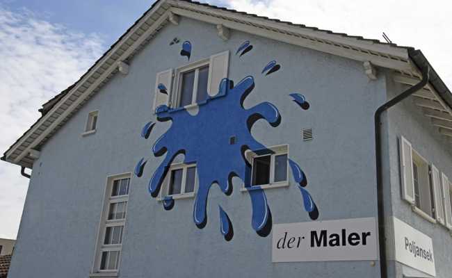 Das Haus mit dem blauen Klecks: Das Wandbild fungierte als Heiratsvermittler