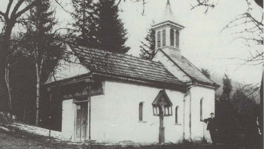 Die alte Kapfkapelle, erbaut 1877, abgebrochen 1922. Die alte Kapfkapelle, erbaut 1877, abgebrochen 1922.