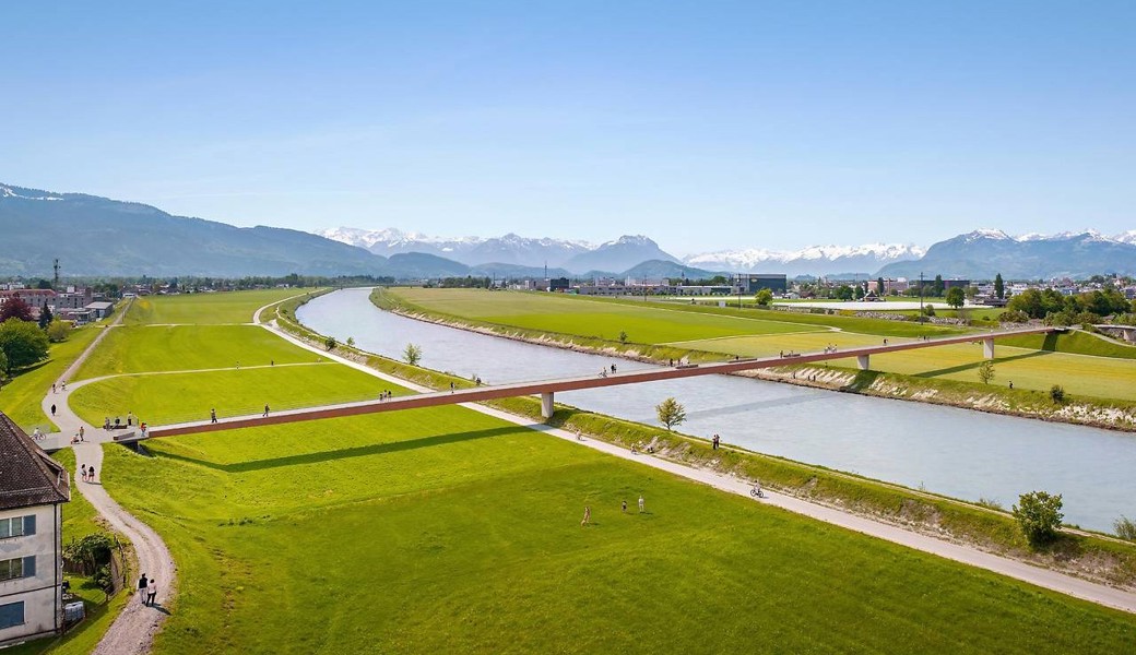 Velo- und Fusswegbrücke von Au nach Lustenau wird gebaut – allerdings erst in eineinhalb Jahren