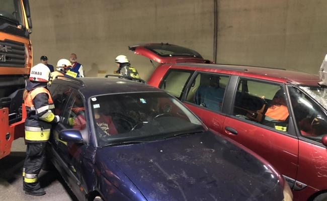 Grossübung im Pfändertunnel