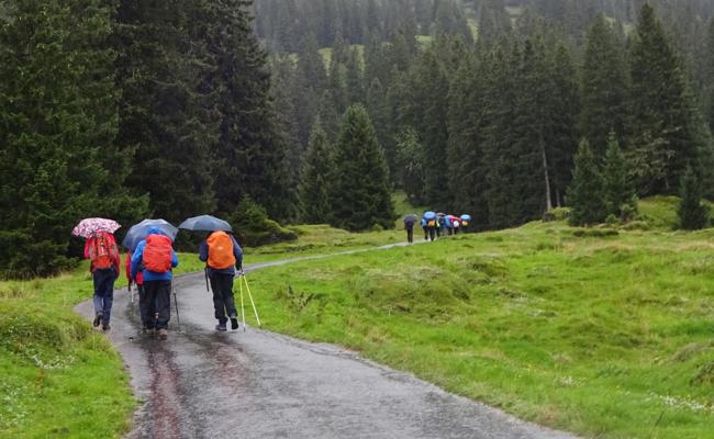 Verregnetes Wanderwochenende der Männerriege