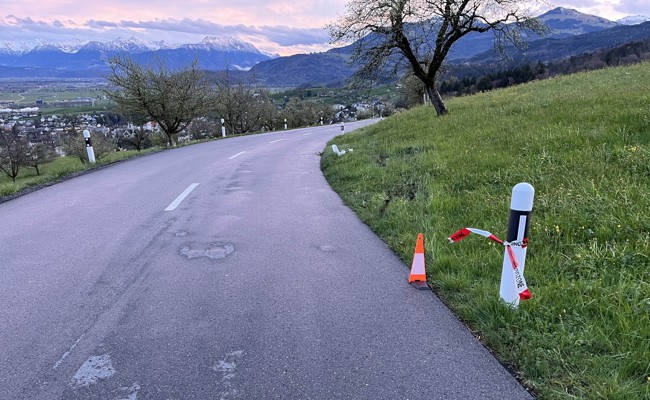 16-jähriger Motorradfahrer kam auf der Fahrt ins Städtli ins Schleudern