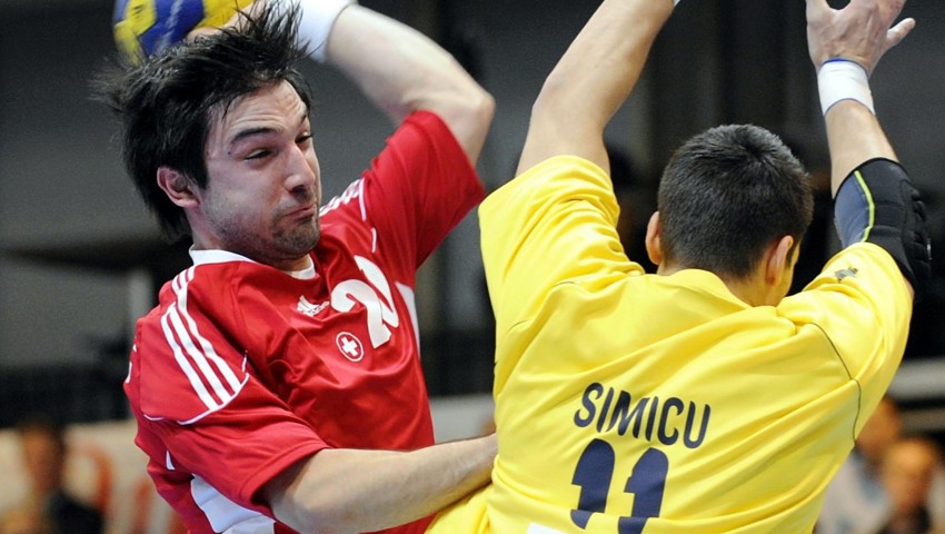 Das Handballspiel zwischen der Schweiz und Rumänien im Jahr 2011.