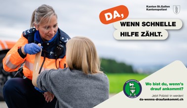 «Da, wenn’s drauf ankommt»: Die Kantonspolizei bekämpft den Personalmangel mit einer Kampagne