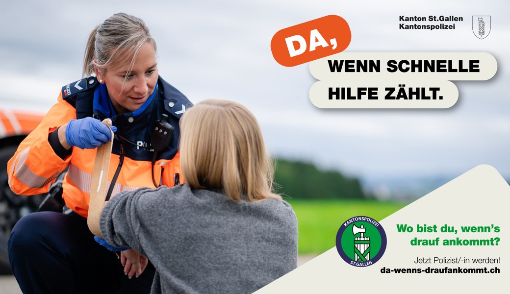 «Da, wenn’s drauf ankommt»: Die Kantonspolizei bekämpft den Personalmangel mit einer Kampagne