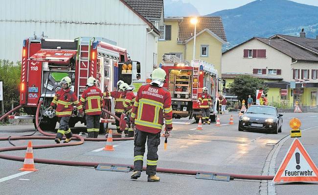 Heizungsbrand und Rettung 