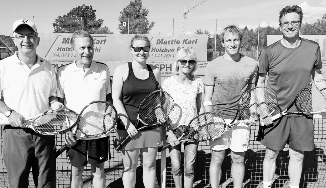 Die Finalisten (v. l.): Martin Büchel, Fredy Büchel, Christin Stärz, Marlene Kühnis, Björn Schneider, Georg Lechtenböhmer.Bild: pd