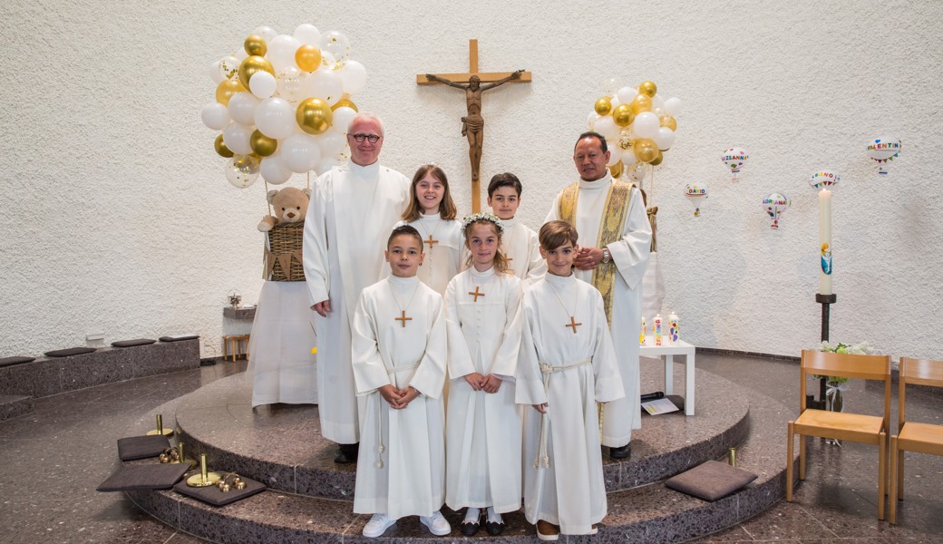 In Buechen-Staad feierten 5 Kinder aus der 3. Klasse ihre erste heilige Kommunion.