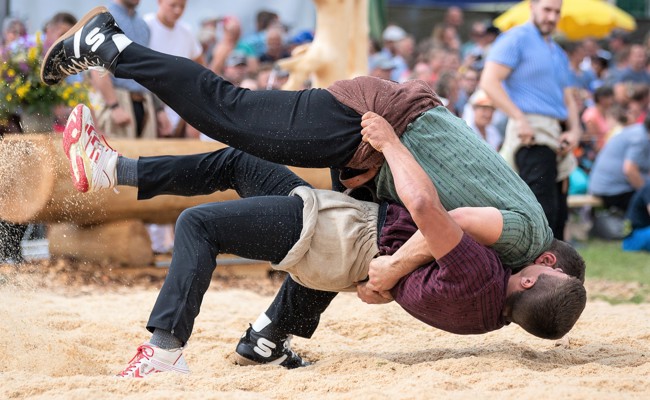 Ein Dorf ist vor dem grossen Fest im Schwingfieber