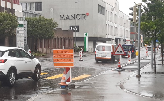 Heerbrugger Zentrum wird in der Nacht auf Donnerstag wegen Belagsarbeiten gesperrt
