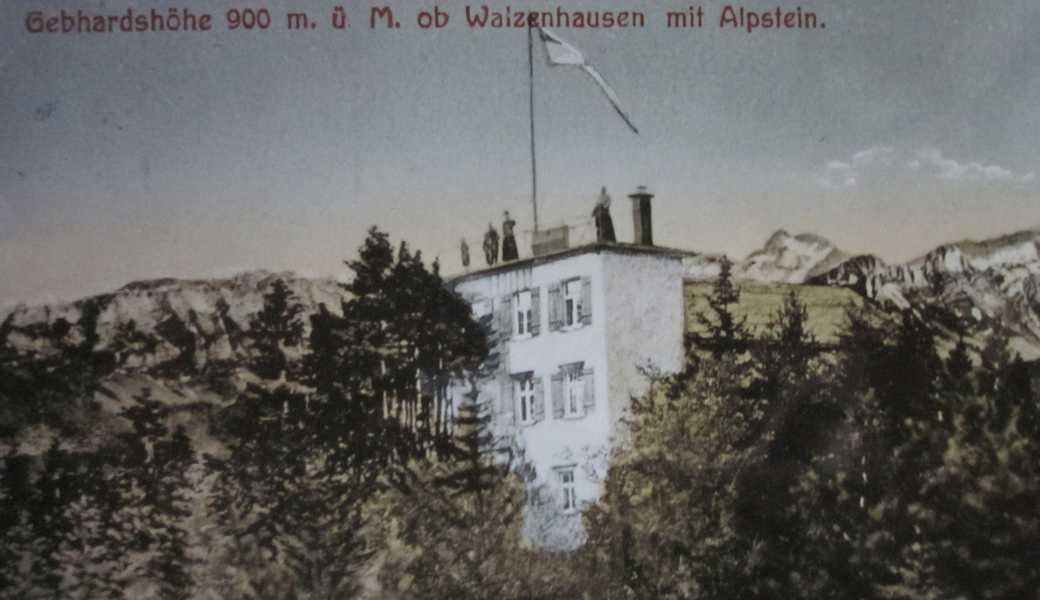 Das Wirtshaus Gebhardshöhe mit seinem Aussichtsturm war ein überaus beliebtes Wander- und  Ausflugsziel. 