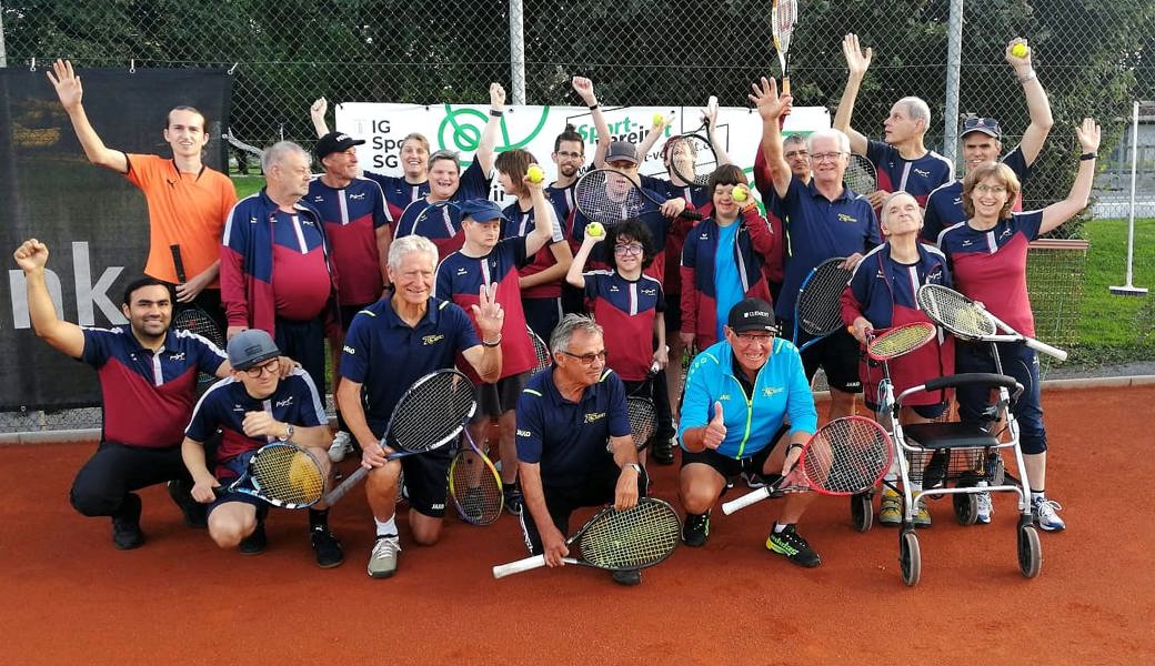 Tennistraining des PluSport Rheintal mit dem TC Oberriet