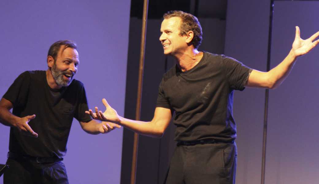 Die Schauspieler Noce Noseda (links) und Federico Dimitri entführten die Gäste in die Welt der Poesie. 
