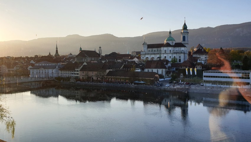 «Ich habe andere Seiten der Schweiz kennengelernt», sagt Fabio Fernandes Gil über seine Jogging-Reise durch das ganze Land. Dazu gehörte auch dieser herrliche Blick über Solothurn.