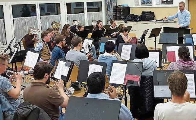 Musikverein probt für  den Unterhaltungsabend
