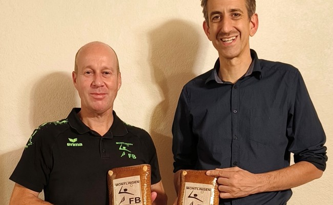 Faustball Montlingen ehrt zwei langjährige Mitglieder