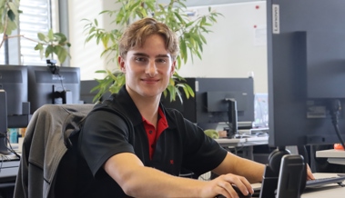Yanick Baumgartner durfte als SFS Lernender bei einem IT-Projekt in den USA mitarbeiten