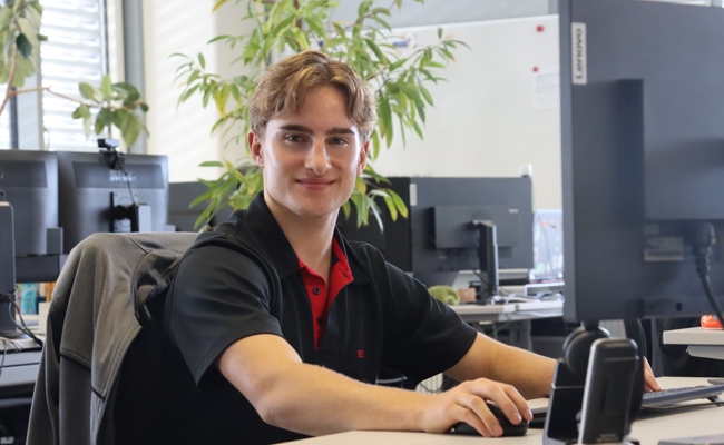 Yanick Baumgartner durfte als SFS Lernender bei einem IT-Projekt in den USA mitarbeiten